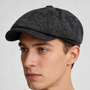 跨境浴血黑帮贝雷帽剃刀党帽子男八角帽画家帽女报童英伦帽子复古