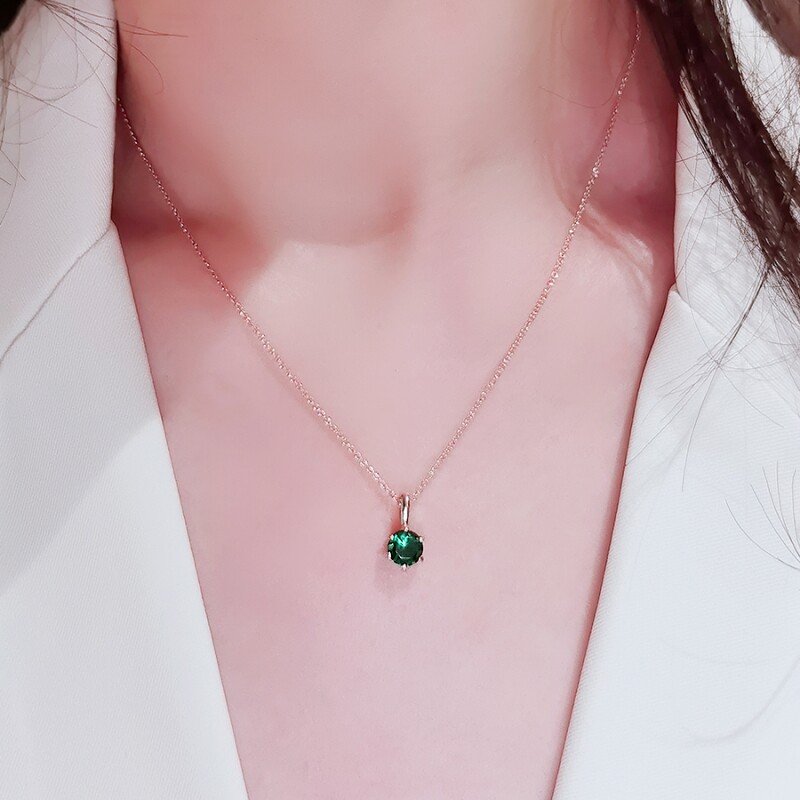 六爪绿百搭气质小众设计款项链女