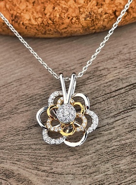 轻奢百合水仙可旋转锁骨链