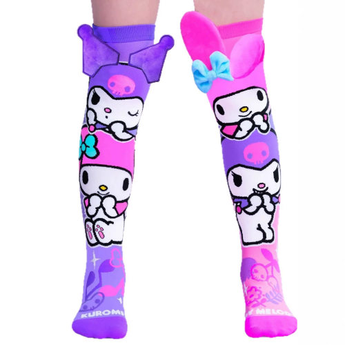 跨境卡通库洛米女孩小腿袜Free size 3D Cartoon socks kids knee