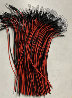 3V 5V 12V 24V 3MM 5MM带线led灯珠10MM高亮发光管红黄蓝绿白暖白