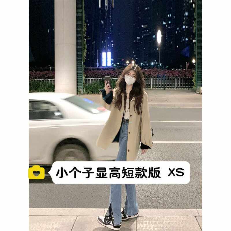 设计感拼接撞色短款宽松外套