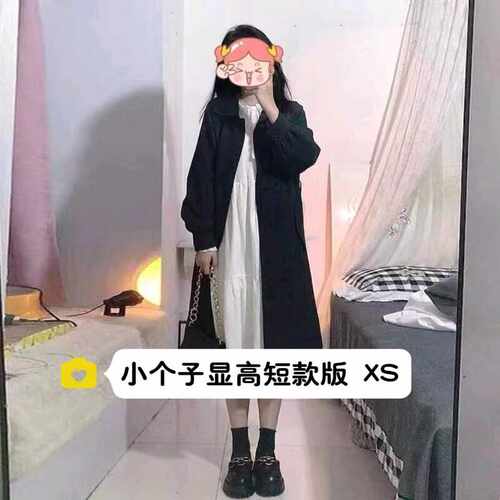 韩版百搭宽松中长款上衣风衣外套