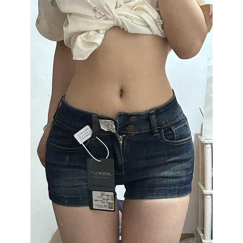 小个子美式辣妹低腰牛仔短裤夏季新款百搭显瘦修身提臀a字热裤XS