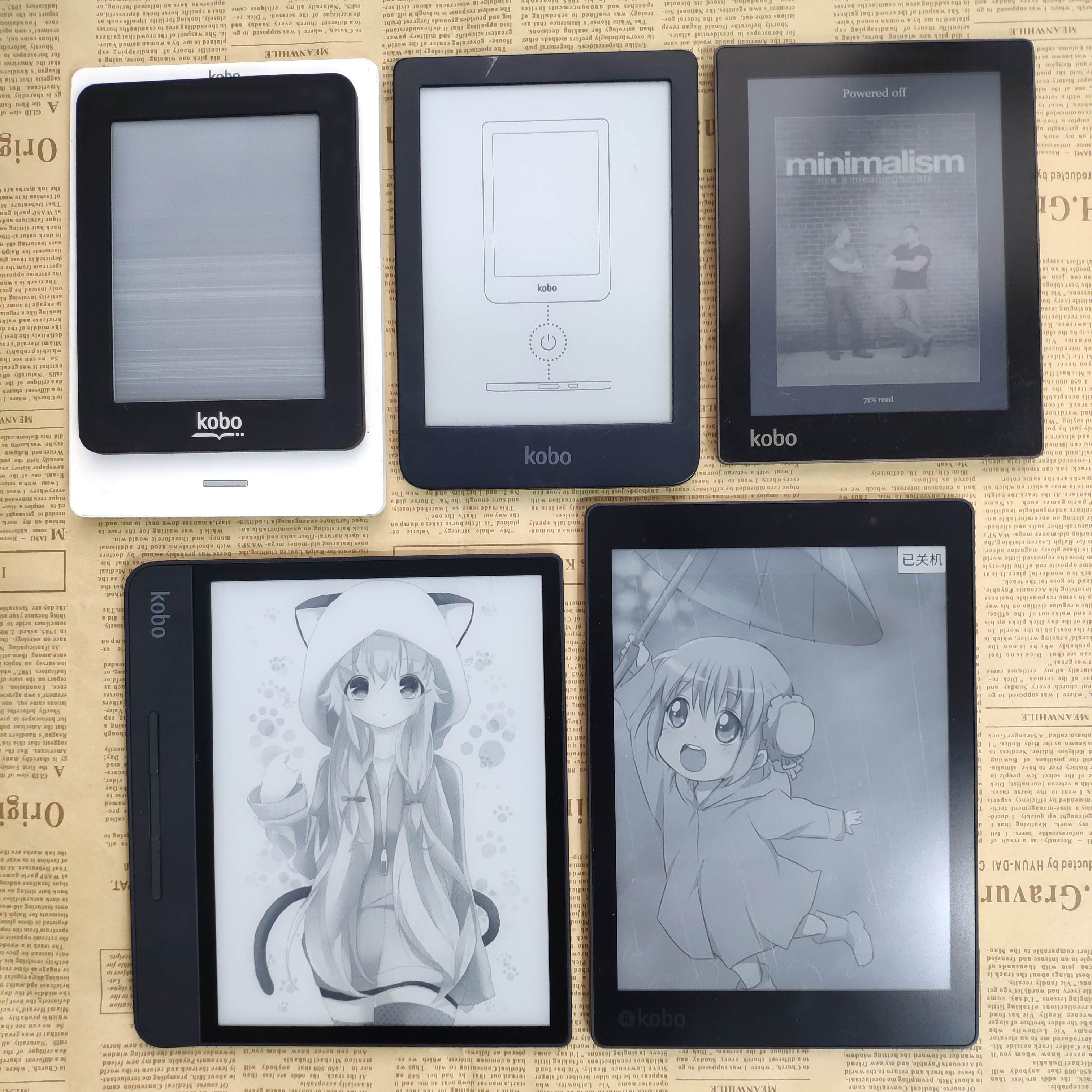 日本乐天kobo墨水屏h2o电子书forma电纸书aura背光libra2二手阅读