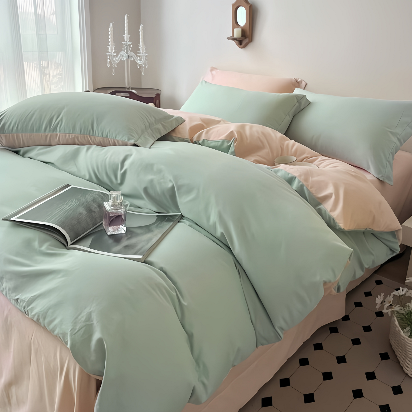 定制100s支纯棉长绒棉磨毛四件套