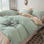 定制100s支纯棉长绒棉磨毛四件套248x248全棉被套229x230x240定做