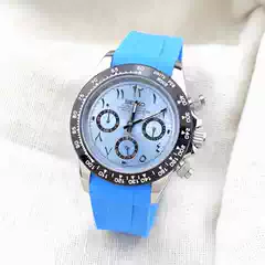 Vk63 Modified Watch Multifunctional Sports Watch Middle East Dial Panda Dial Ice Blue Quartz Chronograph 39mm