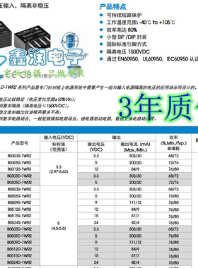 B1203/1205/1209/1212/1215D-1WR2 输入10.8-13.2输出3-15V 原装