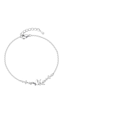 CMFY S925银 小众设计感简约蝴蝶锆石手链女款送女友送母亲送闺蜜