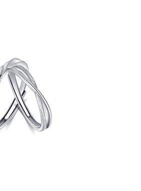 可定制刻字VANA莫比乌斯环开口素圈对戒可调节小众设计戒指男女