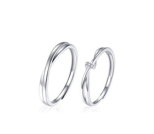 情侣戒指对戒925银情侣