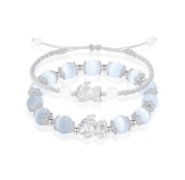 CuzstrangeIntention足银999貔貅招财吞金兽转运猫眼石手链情侣款