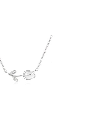 CMFY 小众百搭花朵设计锁骨链高级感郁金香项链 女款送女友送闺蜜