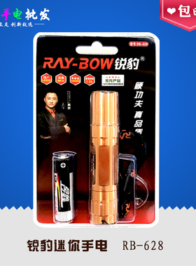正品包邮RB-628金黄色5号电池手电筒小巧便捷迷你小手电