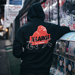 中国李宁XLARGE联名款卫衣男新款套头衫圆领宽松棉运动服AWDNC87