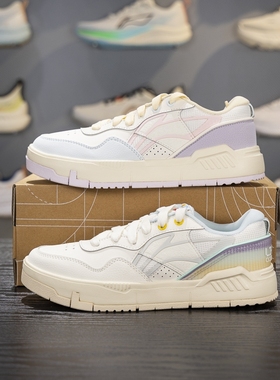 李宁COMMON 80S女子休闲鞋2025秋季新品舒适软弹经典板鞋AGCV208