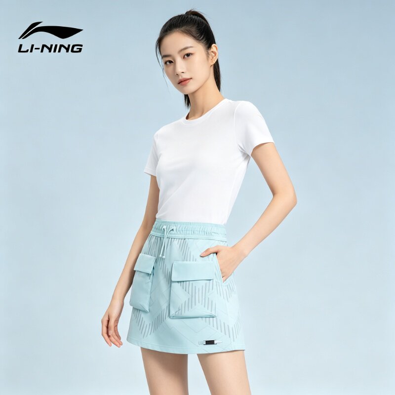 李宁短裙女2026新款日常通勤百搭休闲舒适运动半身短裙 ASKS812