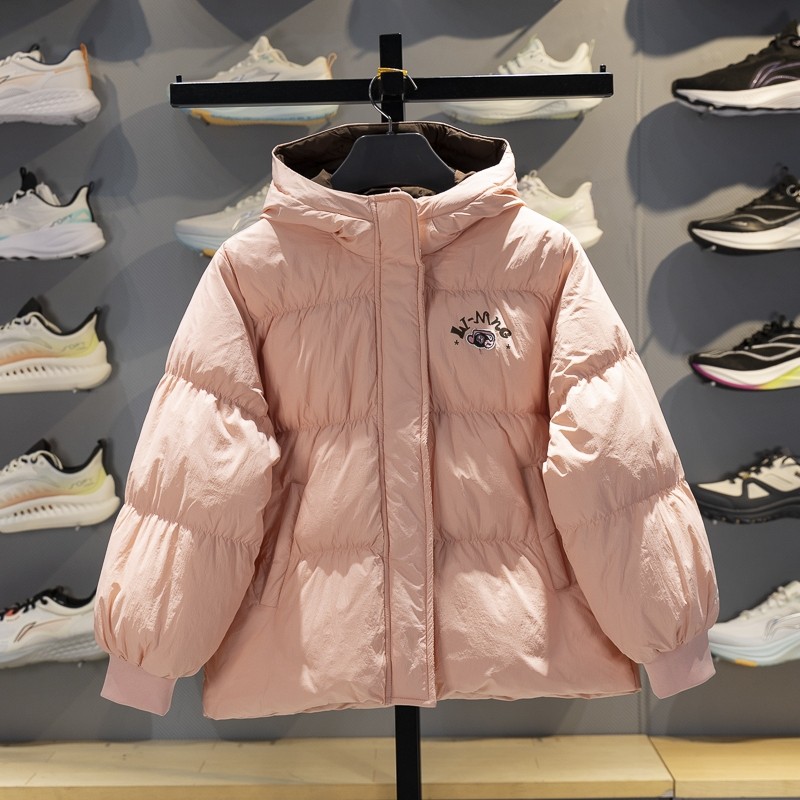 李宁女童短款羽绒服2025冬季儿童宽松85%鸭绒保暖连帽外套YYMV058,运动服/休闲服装,运动羽绒服,淘宝优惠券,粉丝福利购,淘宝优惠卷