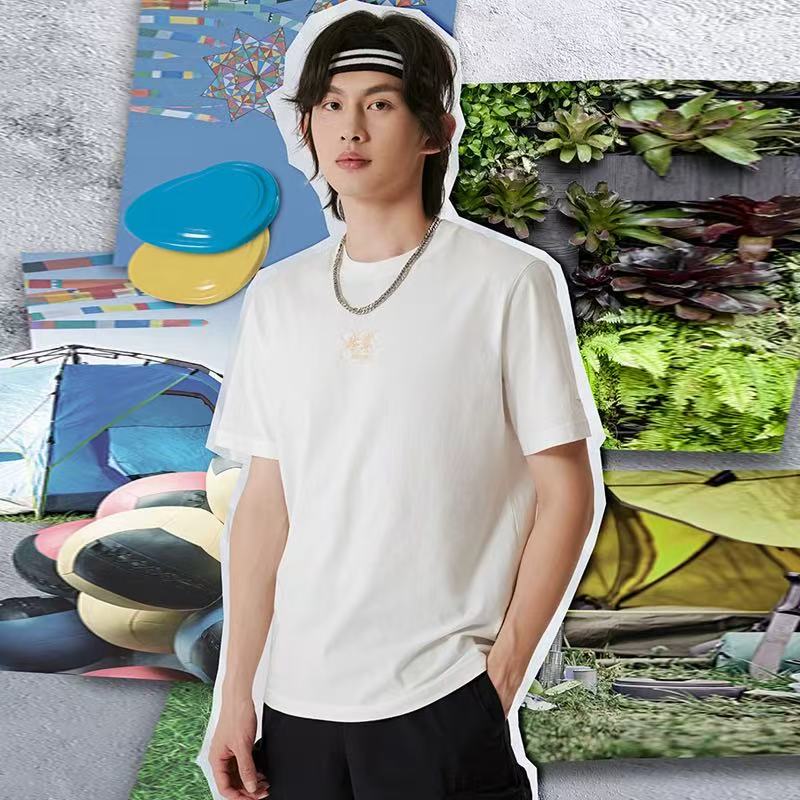 李宁正品T恤新品时尚透气舒适休闲运动潮流圆领短袖文化衫AHSS895