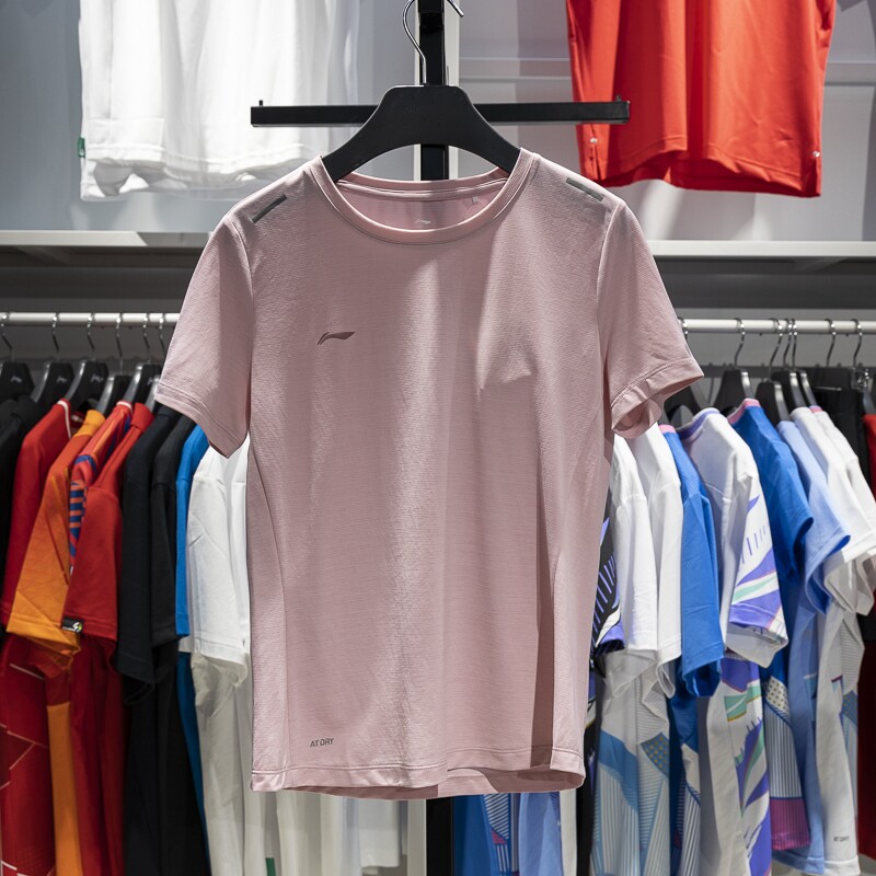 李宁短袖T恤女子2024春季新款团购系列速干凉爽运动上衣ATSU552