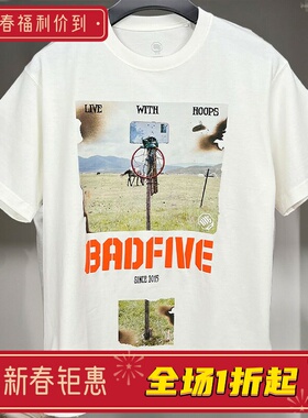 李宁短袖文化衫2024秋季新款反伍系列男子宽松圆领印花T恤AHSU153