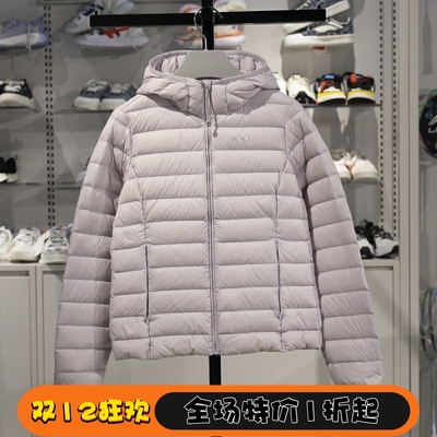 李宁保暖连帽女子羽绒服