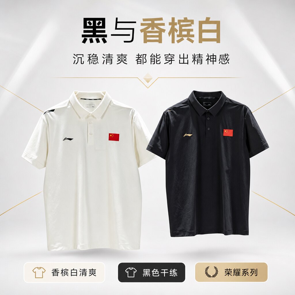 李宁短袖POLO男子2026夏季荣耀系列高端休闲百搭翻领T恤APLV823