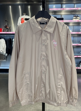 李宁风衣2022夏季樱花系列男女同款宽松休闲翻领运动外套AFDS943