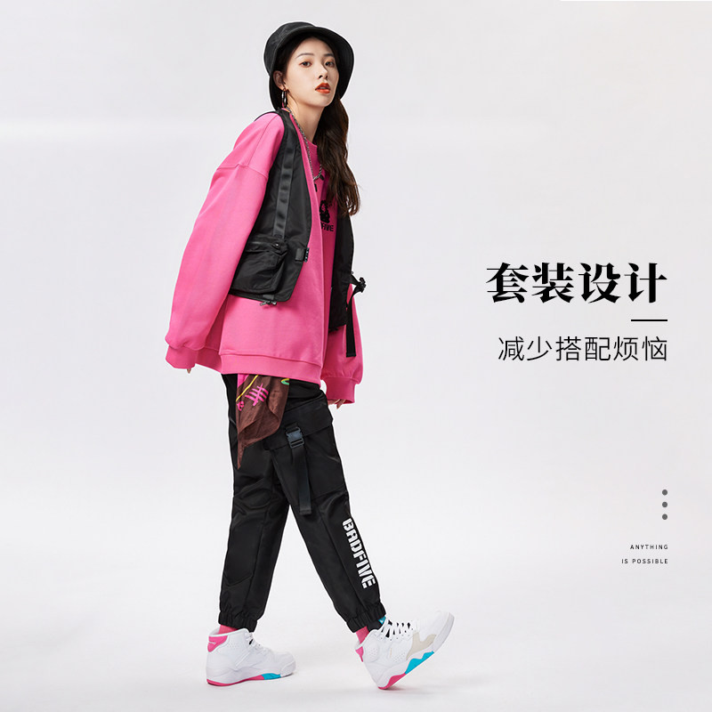 中国李宁反伍BADFIVE女子系列女子宽松套装运动休闲上衣AWBR004