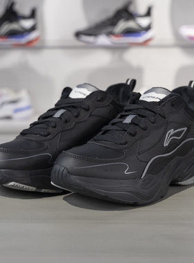 李宁2024冬季LN DEFENDER男子加绒保暖减震回弹潮流休闲鞋AGLU101