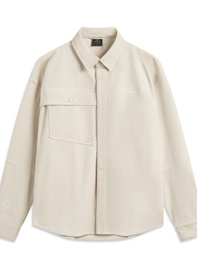 李宁休闲外套2024冬季韦德系列男子加绒保暖宽松翻领夹克AFDU223