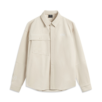 李宁男子翻领加绒保暖休闲外套