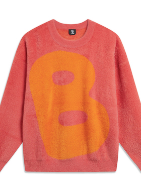 LI-NING/李宁正品男反伍系列宽松简约舒适百搭套头编织衫AMBT147