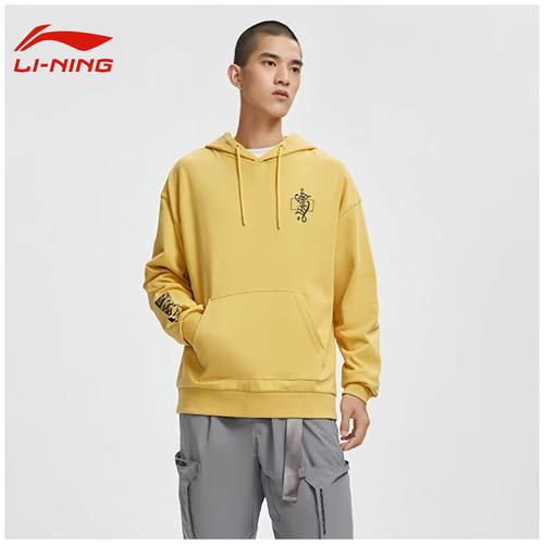 李宁秋季新款宽松套头连帽卫衣