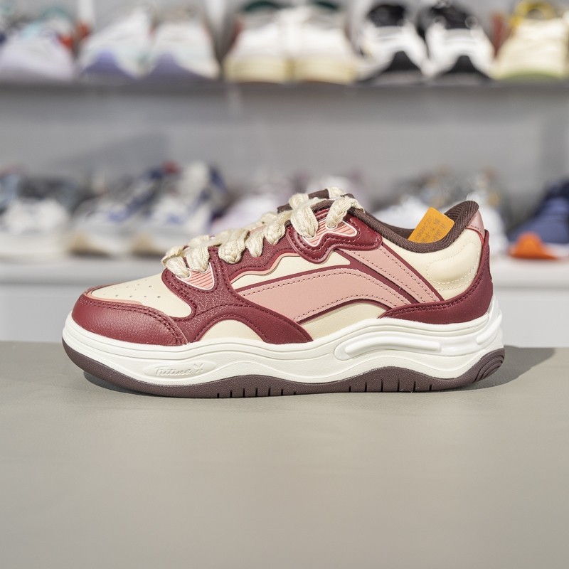 李宁女子板鞋2025春季新款FUTURE FLOW舒适软弹经典休闲鞋AGCV008