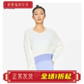 AMBS002 潮流运动潮流破洞无帽毛衣圆领长袖 李宁女子编织衫 时尚