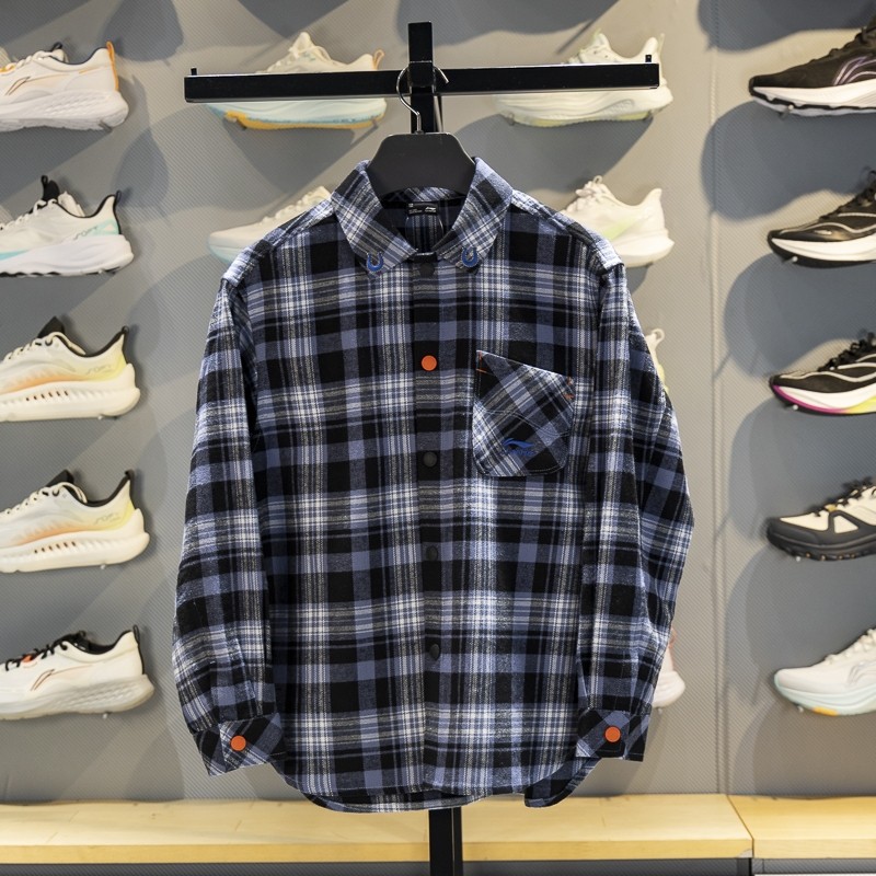 李宁男童格子休闲衬衫2026春季新款宽松舒适时尚外套YSHW001,运动服/休闲服装,运动POLO衫,淘宝优惠券,粉丝福利购,淘宝优惠卷