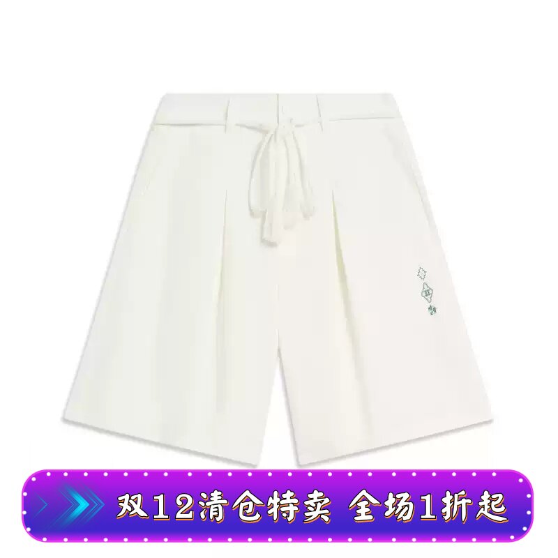 李宁宽松型短裤女士休闲运动系列