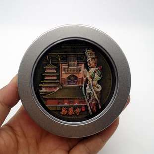 山西文创古建浮雕冰箱贴晋祠永安寺小西天华严寺创意款摆件