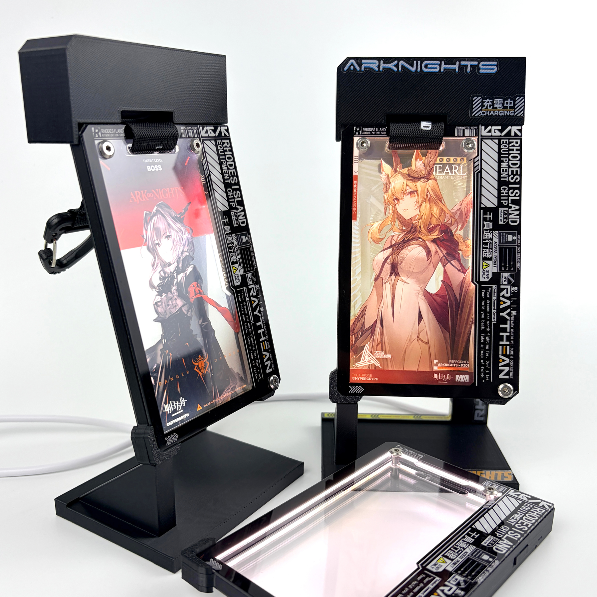 元启线明日方舟通行证发光保护壳电脑摆件展示架/充电座