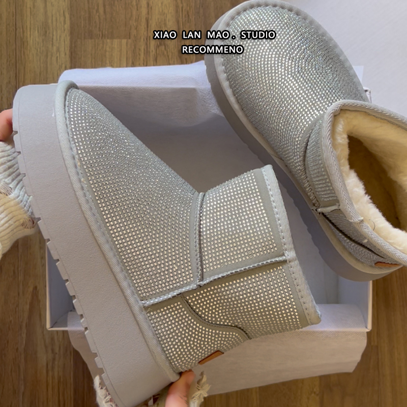 网红爆款满钻雪地靴女冬2025新款