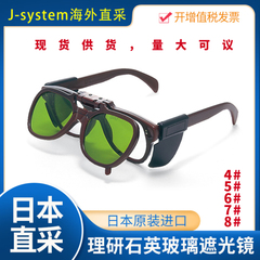 日本理研RIKEN防护眼镜石英加工焊接抛光眼镜层102BW 104S 102SS