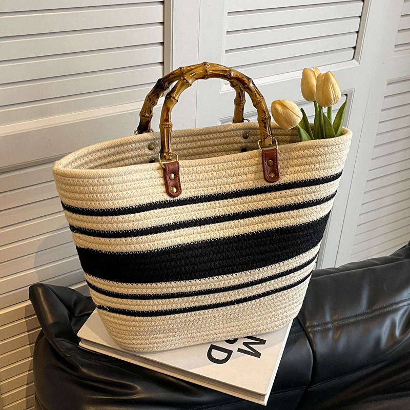 大容量编织包包女2025新款夏季时尚手提菜篮子休闲百搭通勤托特包