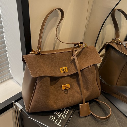 复古纯色百搭上班通勤斜挎公文包