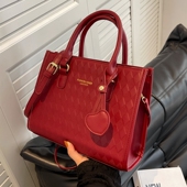 红色结婚包包2025新款 女包大容量托特包婚礼用手提包婚包女新娘包