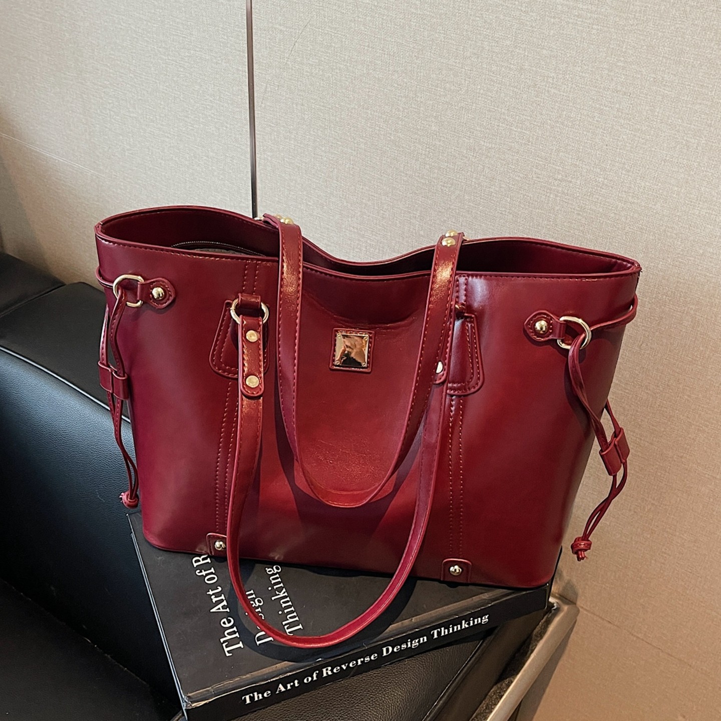 复古红色大包包女2026新款高级感结婚新娘包大容量通勤单肩托特包,箱包皮具/热销女包/男包,通用款女包,淘宝优惠券,粉丝福利购,淘宝优惠卷