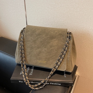高级感复古女士包包2026新款秋冬季时尚单肩包通勤百搭链条斜挎包