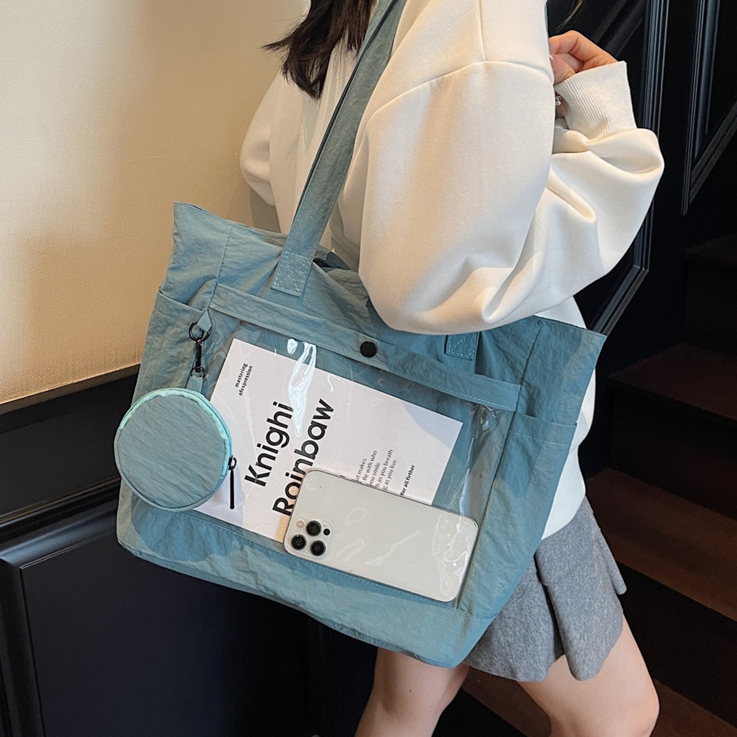 大学生上课包包女2026新款简约休闲单肩包轻便通勤托特包书包痛包,箱包皮具/热销女包/男包,通用款女包,淘宝优惠券,粉丝福利购,淘宝优惠卷