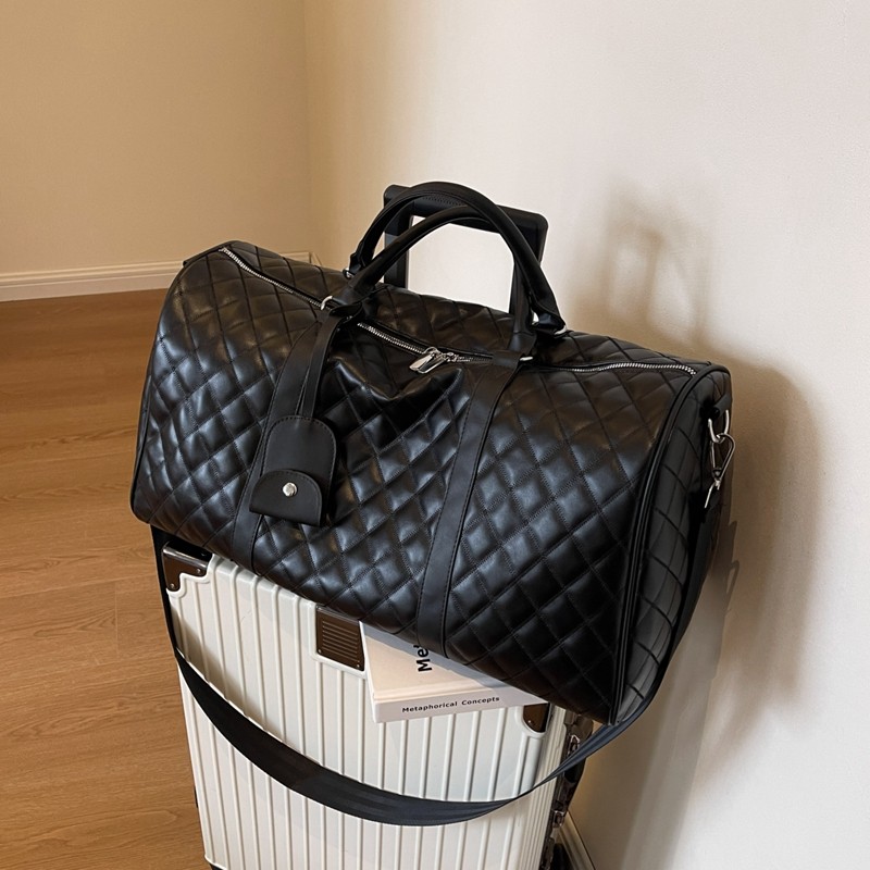 高级质感时尚外出旅行包大容量菱格单肩斜挎手提袋短途出差行李包,箱包皮具/热销女包/男包,旅行袋,淘宝优惠券,粉丝福利购,淘宝优惠卷